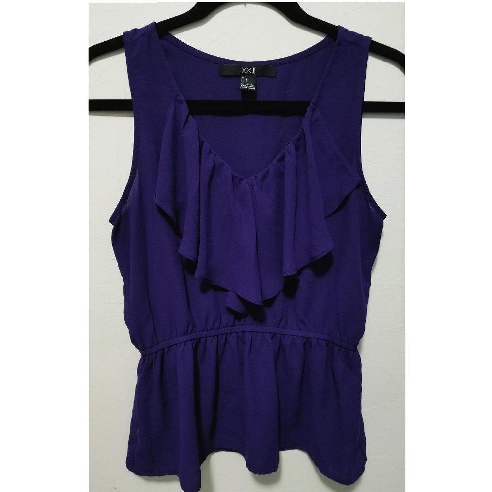 Purple Ruffled Top